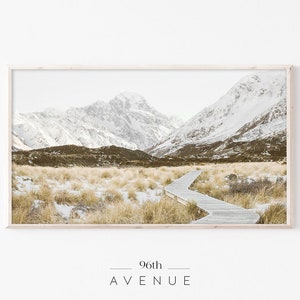 Samsung Frame TV Art | Nordic Mountain Art For Frame TV | Digital Art For TV | Instant Download | Highlands Path Instant Download