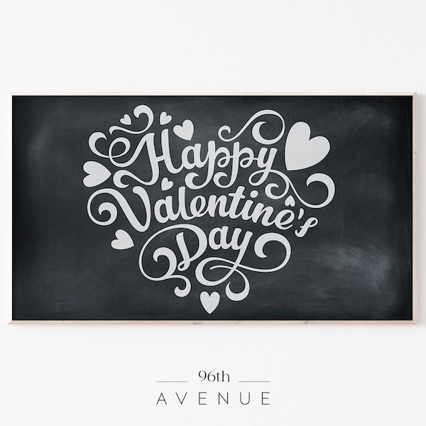 Samsung Frame Tv Art | Chalk Valentine's Day Digital TV Art | Instant Download