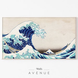 Frame Tv Art | The Great Wave | Vintage Painting | Digital Art For Tv | Instant Download | Vintage Art For Frame Tv