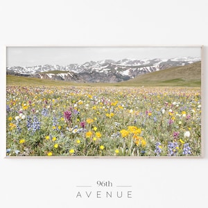 Samsung Frame Tv Art Spring | Flower Field | Frame Art Tv | Botanical Art Tv | Digital Art for Tv | Spring Meadow | Samsung Art Tv
