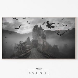 Samsung Frame Tv Art | Halloween Witch Castle Digital Art For TV | Instant Download