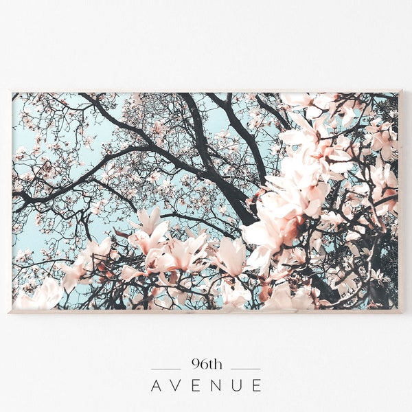 Frame TV Art | Spring Magnolia Tree Blossom Digital Art For TV