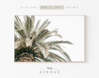 Palm Tree Print | Printable Tropical Wall Art | Digital Beach Print | Instant Download