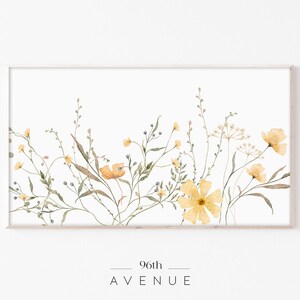 Frame TV Art | Watercolor Flowers Digital TV Art