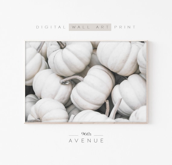 White Pumpkin Wall Art | Printable Fall Art