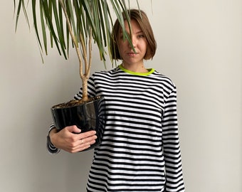 Striped long sleeve, Wide long sleeve, Breton shirt