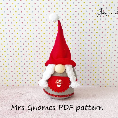 Gnome Pattern Pdf Diy Gnome Tutorial Felt Gnome Pattern Etsy