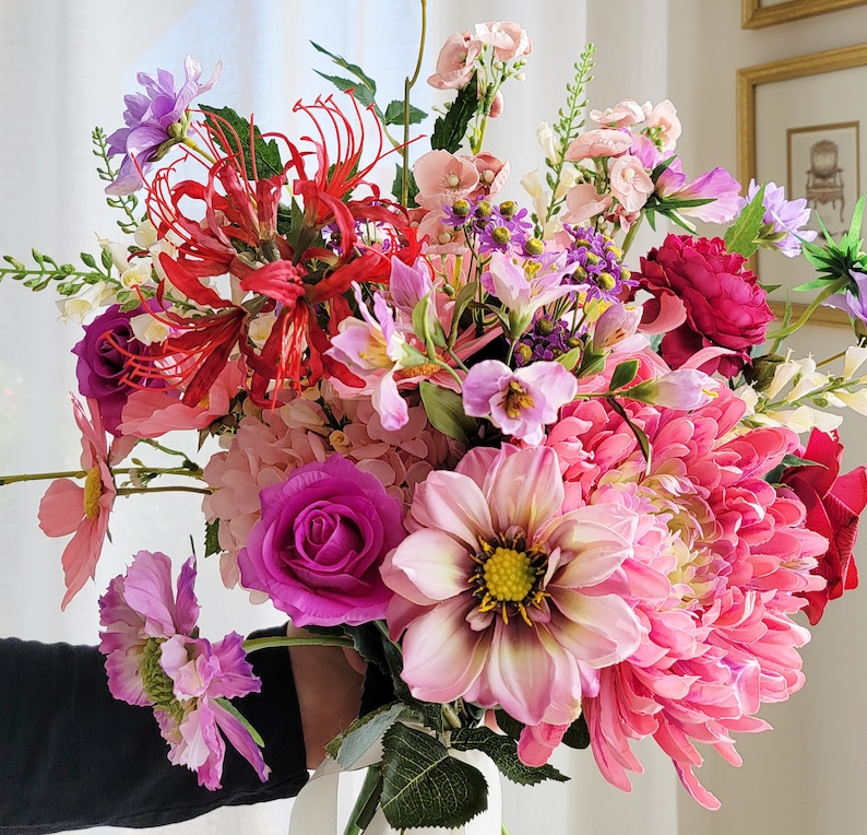 Premium Silk Flower Bouquet Bridal Bouquet Forever Flower Etsy