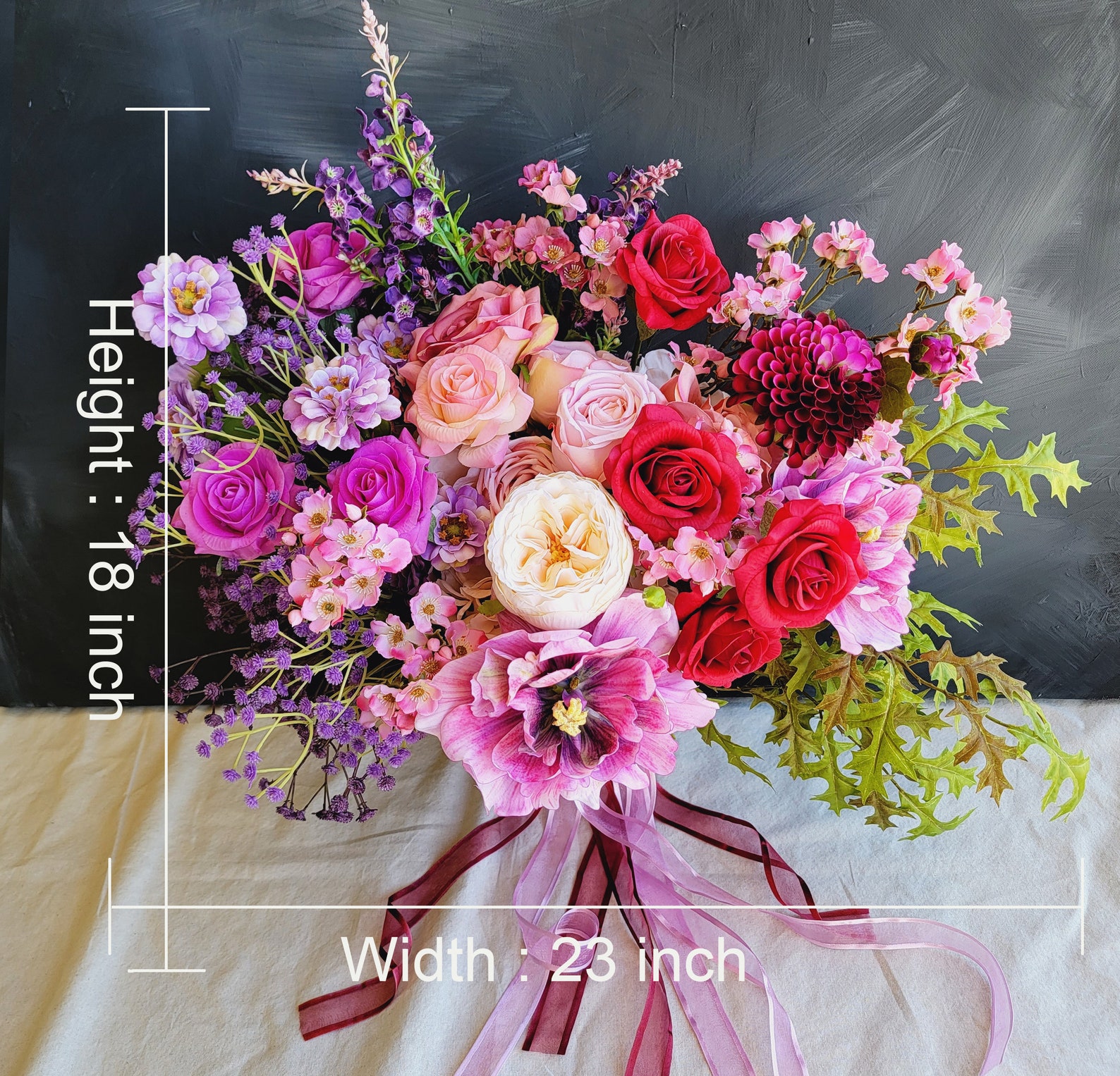 Real Touch Red Rose Bouquet Silk Red Rose Bouquet Faux Etsy