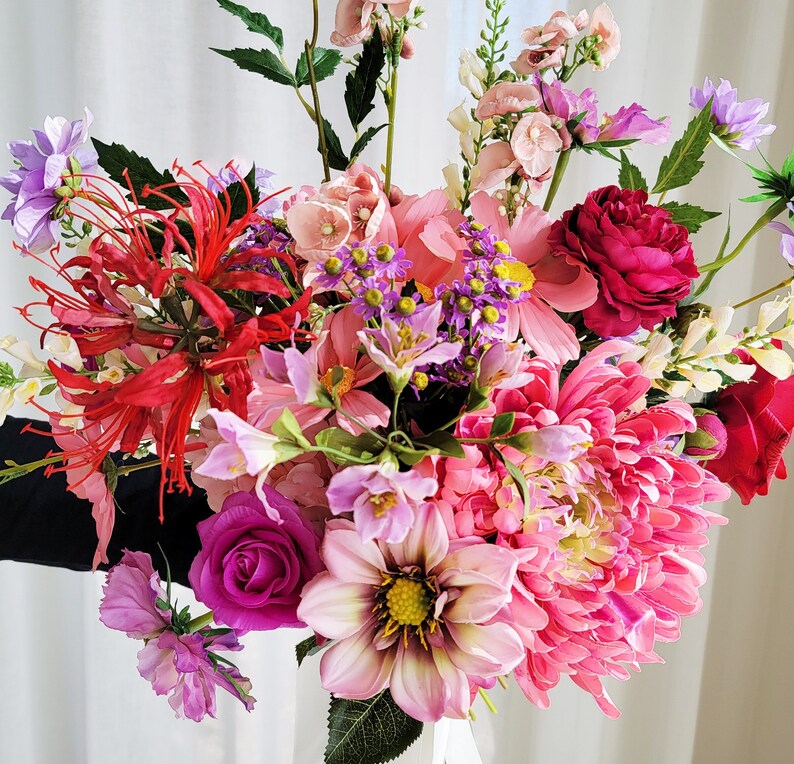 Premium Silk Flower Bouquet Bridal Bouquet Forever Flower Etsy