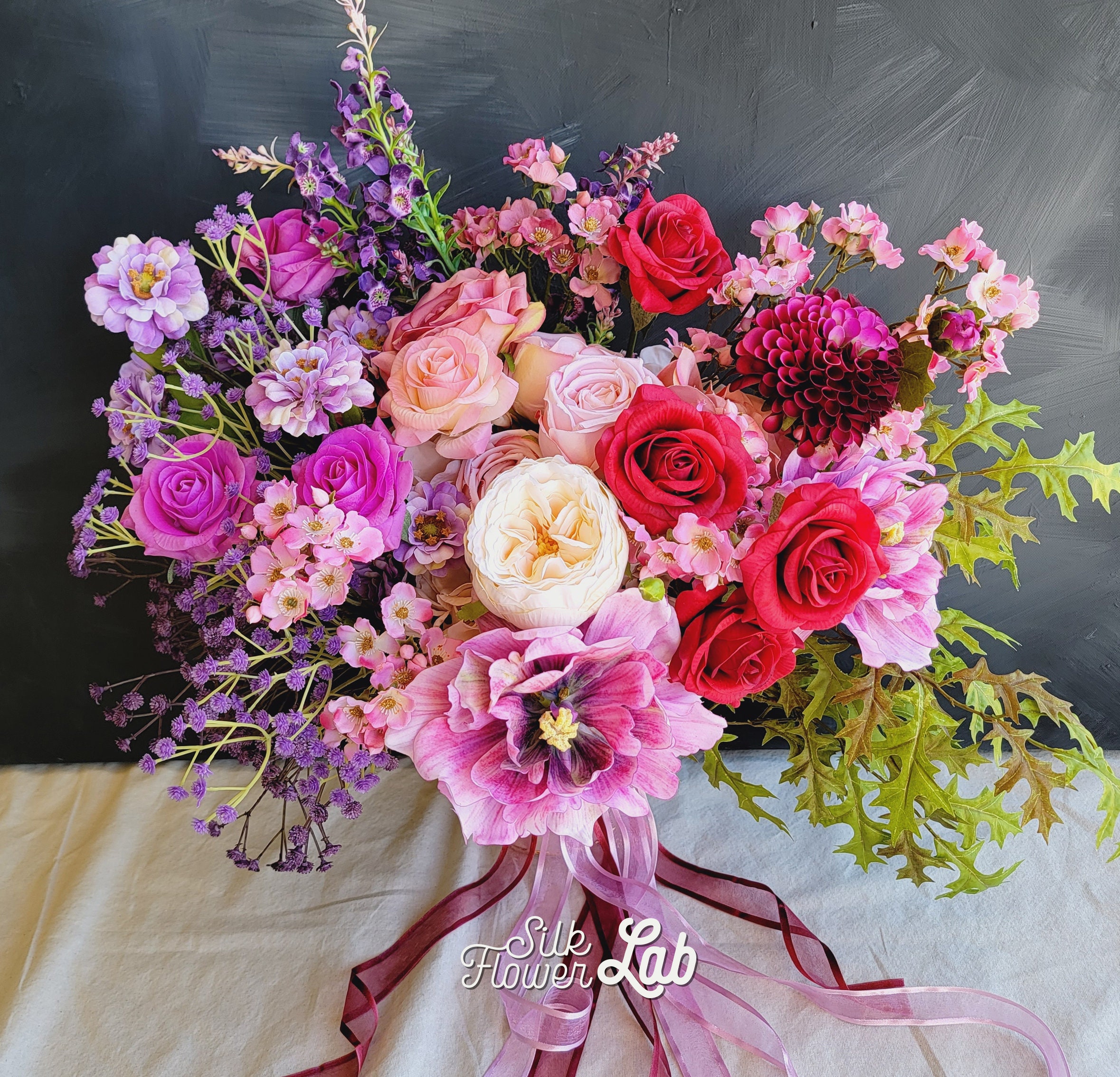 Real Touch Red Rose Bouquet Silk Red Rose Bouquet Faux Etsy