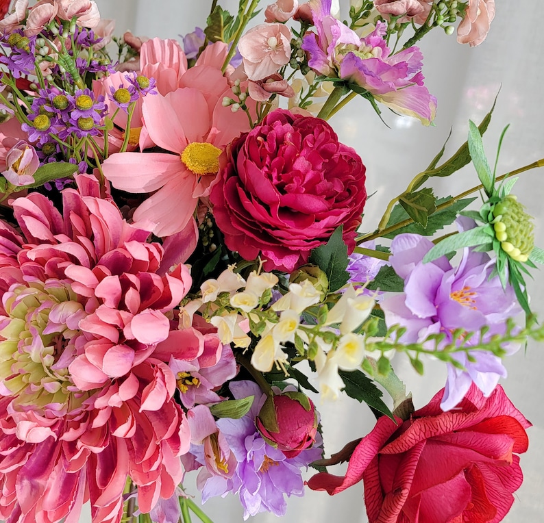 Premium Silk Flower Bouquet Bridal Bouquet Forever Flower Etsy