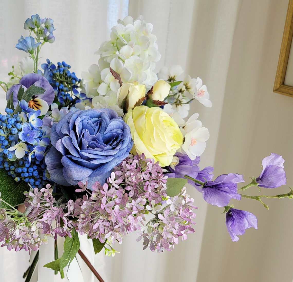 Premium Silk Flower Bouquet Bridal Bouquet Forever Flower Etsy