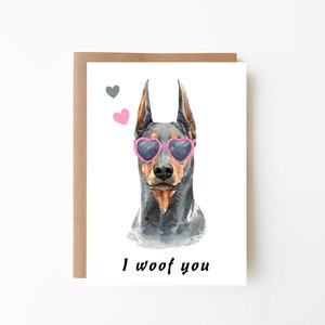 Ich werd dich, Dobermann, Liebe, Grußkarte, vom Hund, Hundeliebhaber, digitaler Download, druckbar, kostenlos druckbare Umschlagvorlage enthalten
