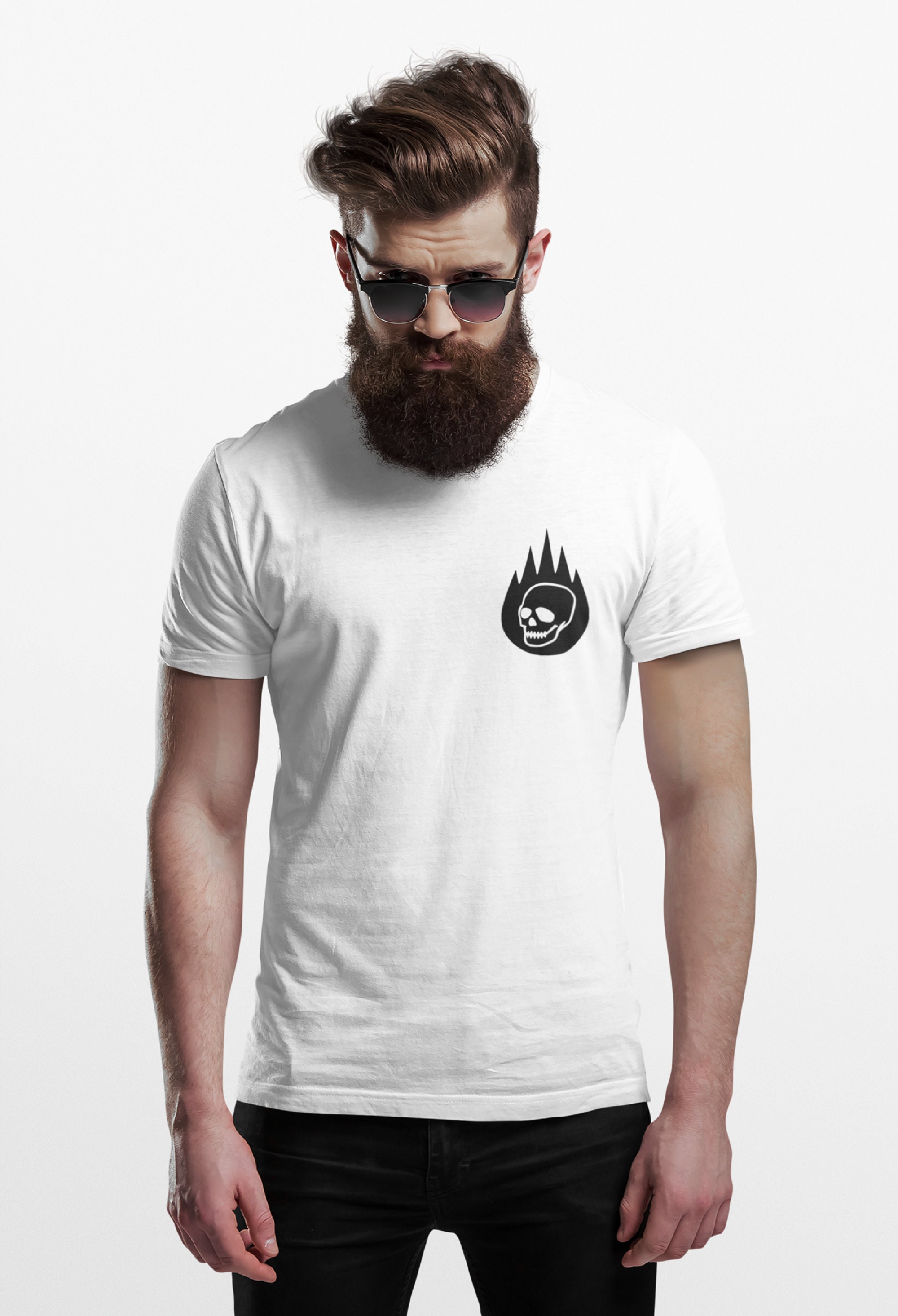 Fire Skull T-shirt Skull Shirt Fire Shirt Skull T-shirt | Etsy