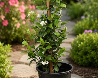 Fragrant Jasmine Plant: Trachelospermum Jasminoides in 1 Gallon Pot