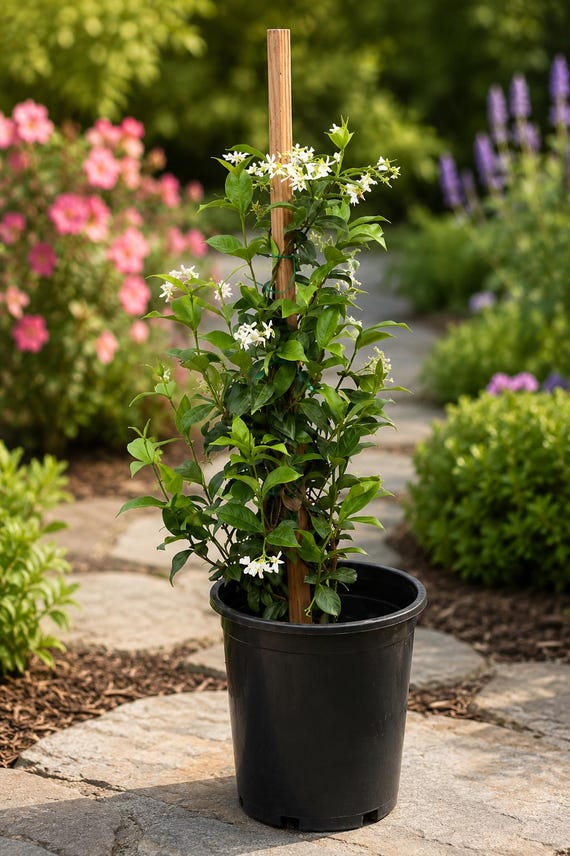 Jasmine　ストラップ無し Fragrant Jasmine Plant: Trachelospermum Jasminoides in 1 Gallon