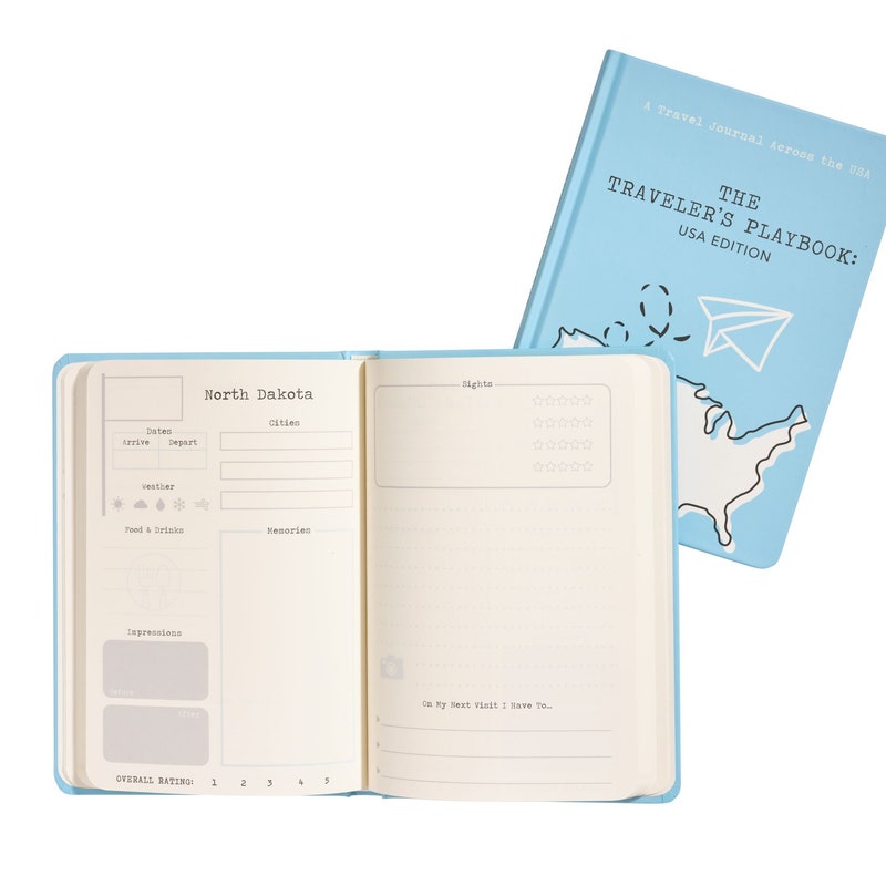 ✈️BUY 2 FREE SHIPPING✈️USA Travel Journal - Travel Book - Travel Keepsake - 50 State Travel Journal - Unique Travel Gift - Travel Souvenir -Travel Lover Gift