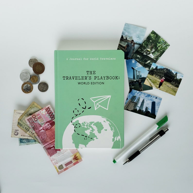World Travel Journal - Travel Book - Travel Keepsake - Travel Journal - Unique Travel Gift - Travel Souvenir -Travel Diary-Travel Lover Gift image 2