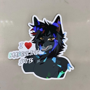 Masculine suit lover // furry sticker