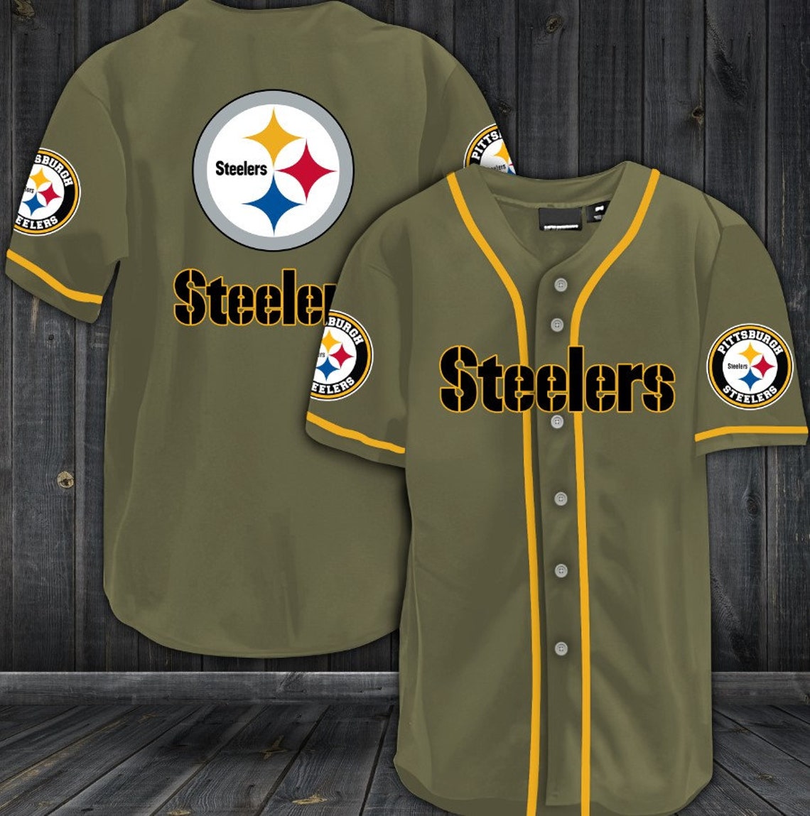 Pittsburgh Steelers Baseball Shirt SteelersTeam Baseball Etsy