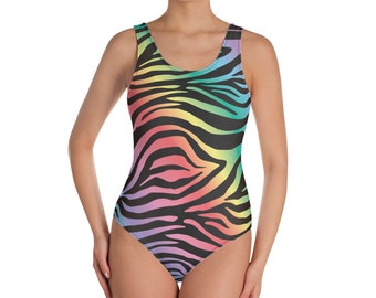 Chuns Neon Green Zebra String Bikini Small/Medium Two Piece Bathing Suit 80’s