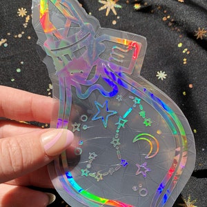 Constellation du Signe Stellaire Attrape-soleil || Holographic Suncatcher || Autocollant autocollant en vinyle