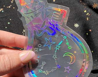 Star Sign Constellation Suncatcher || Holographic Suncatcher || vinyl decal sticker