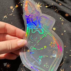 Constellation du Signe Stellaire Attrape-soleil || Holographic Suncatcher || Autocollant autocollant en vinyle