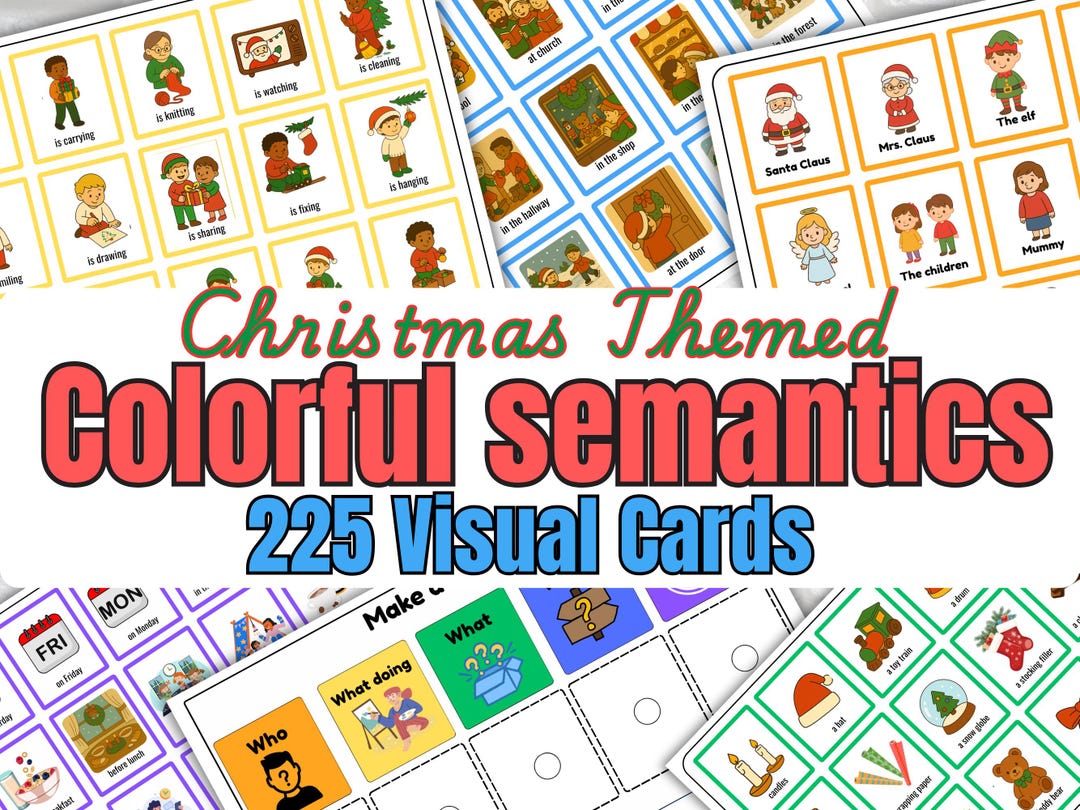 Xmas Colourful Semantics Bundle | 225 Sentence Building Cards | Non ...