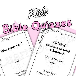 Kids Bible quiz Booklet Printable | Sunday School lesson | Homeschool | Bible stories for kids | Bible stories | nativity | biblical stories