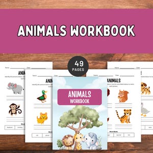 Animal Worksheet for Kids Printable, Learning Animals & Habitats, Coloring  Matching Activities, Preschool  Kindergarten PDF