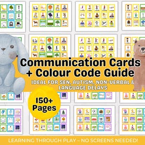 Cartões de Comunicação Visual Semântica | Cartões de Construção de Frases para Autismo | Livro de Atividades para Educação Domiciliar | Cartões de Educação Especial SEN