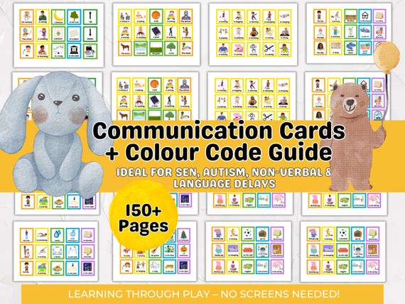 Visual Communication Cards Semantics Busy Binder| Sentence Building Cards For Autism | Homeschool Busy Book | Special education Cards SEN
