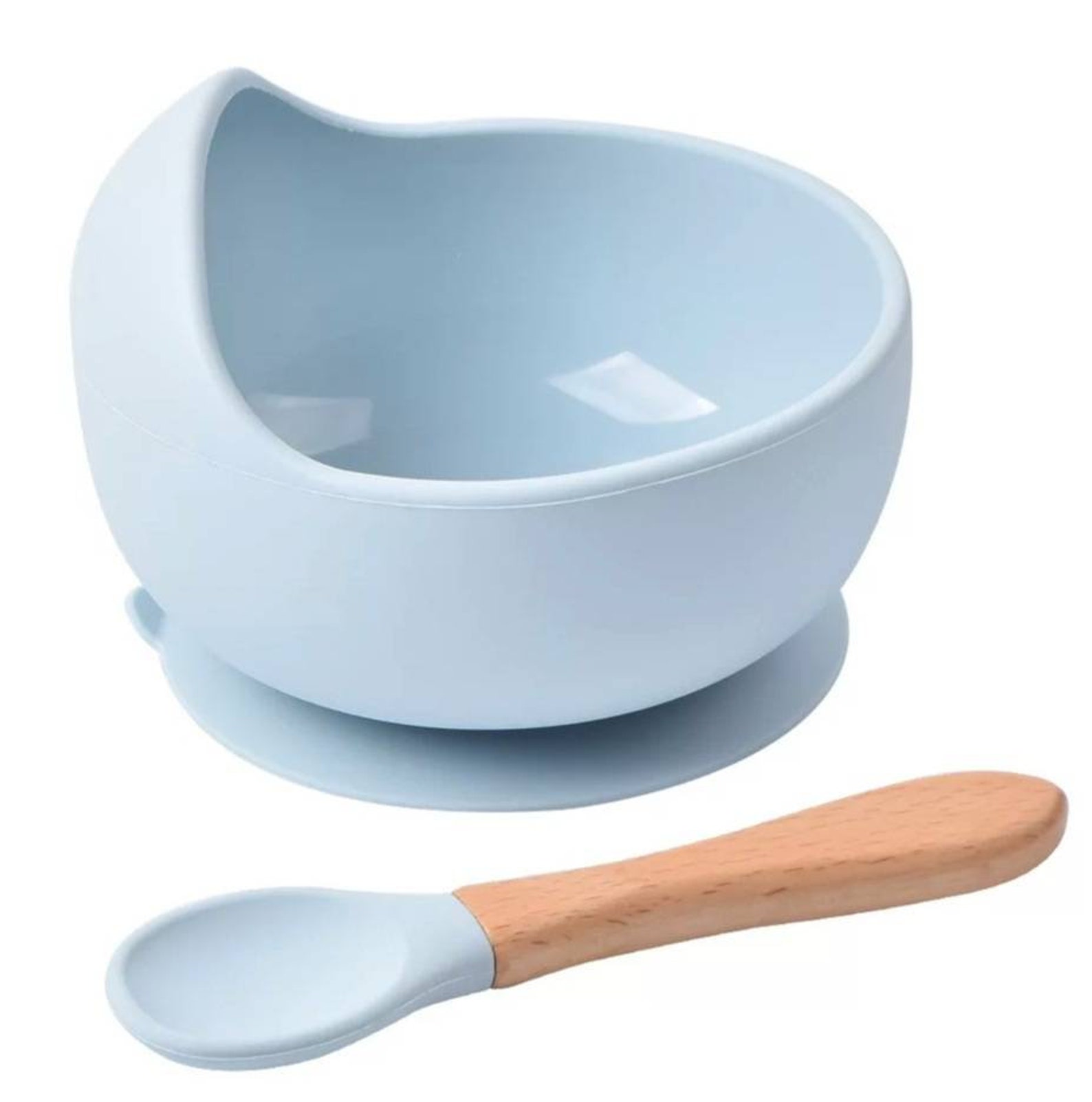 Baby silicone baby bowl and spoon set. BPA free silicone Etsy