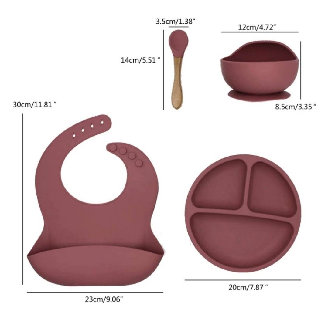 4pcs Baby silicone feeding set BPA free Etsy