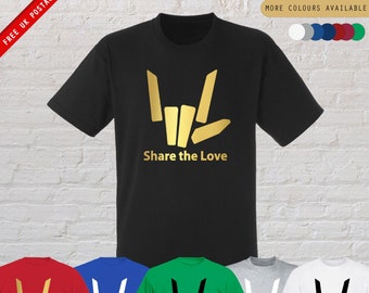 Share-The-Love Baby T-Shirt Short Shirts Printed Tees Kids Children Share-The-Love Baby T-Shirt Short Shirts Printed Tees Kids Children