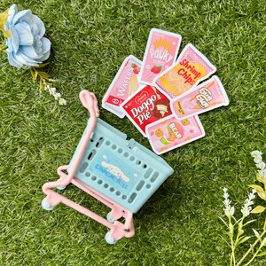 Pegatinas de bocadillos asiáticos / Bocadillos kawaii • Papas fritas, galletas saladas, galletas dulces • Pegatinas troqueladas • Mate o brillante • Hecho a mano