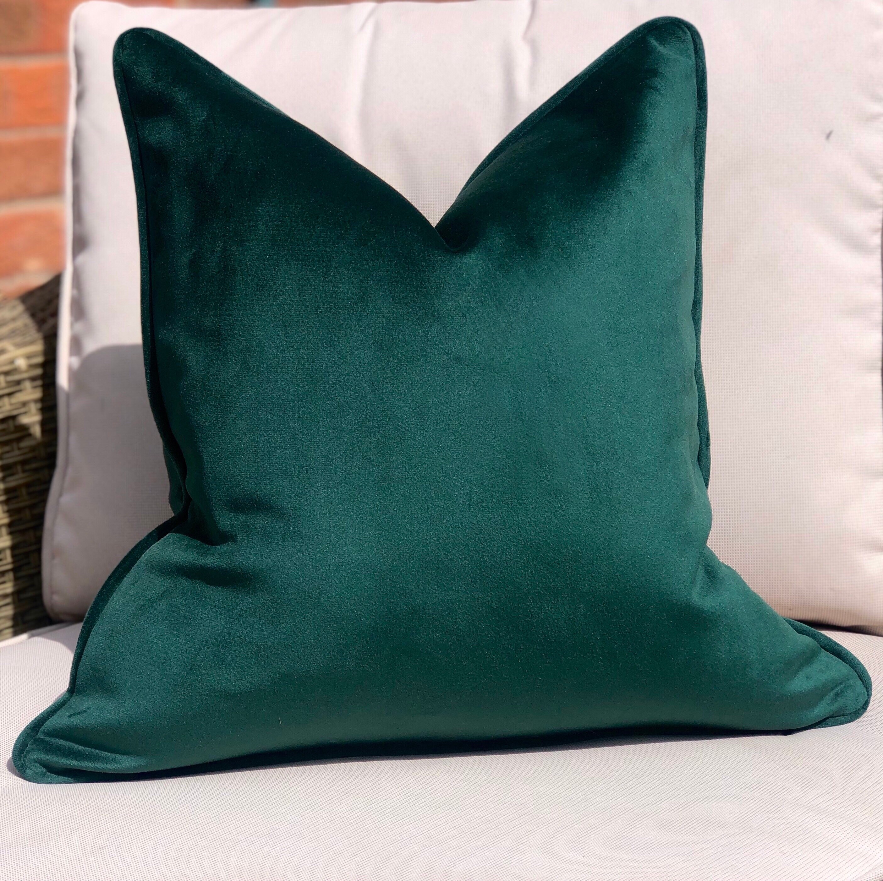 Forest/bottle/emerald/dark green velvet cushion cover luxury Etsy
