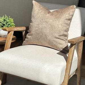 Cushion Cover Beige Neutral Home Decor- Handmade Custom Size, Fringe or Piping Trims Options - FAWN HAZE