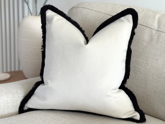 Ivory velvet pillows hot sale