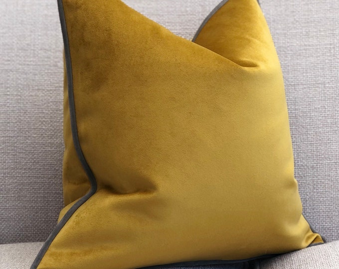 Eli Fringe Mustard Cushion 50cm main image 1