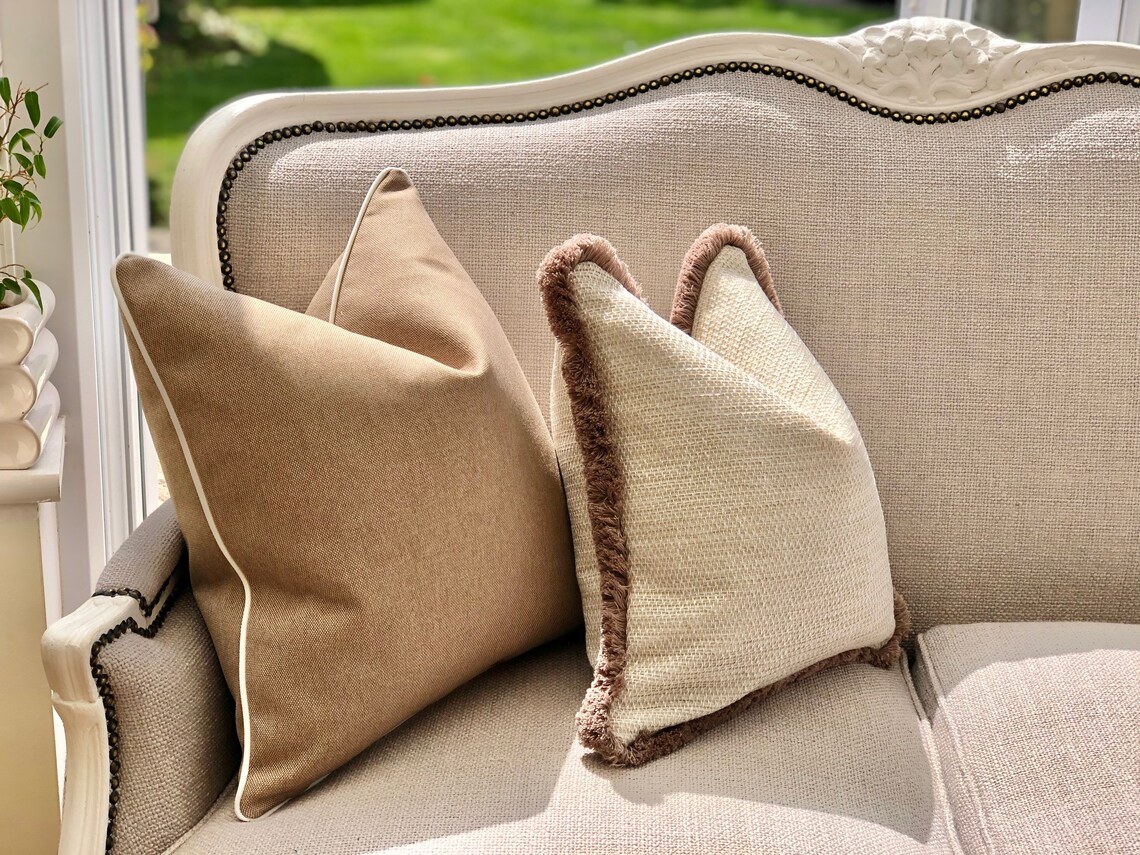 Neutral cushion cover neutral textured pillow cover with Etsy