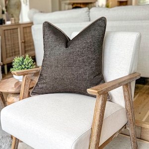 Brown Cushion Cover - Brown Custom Throw Pillow Cover | BAKER
