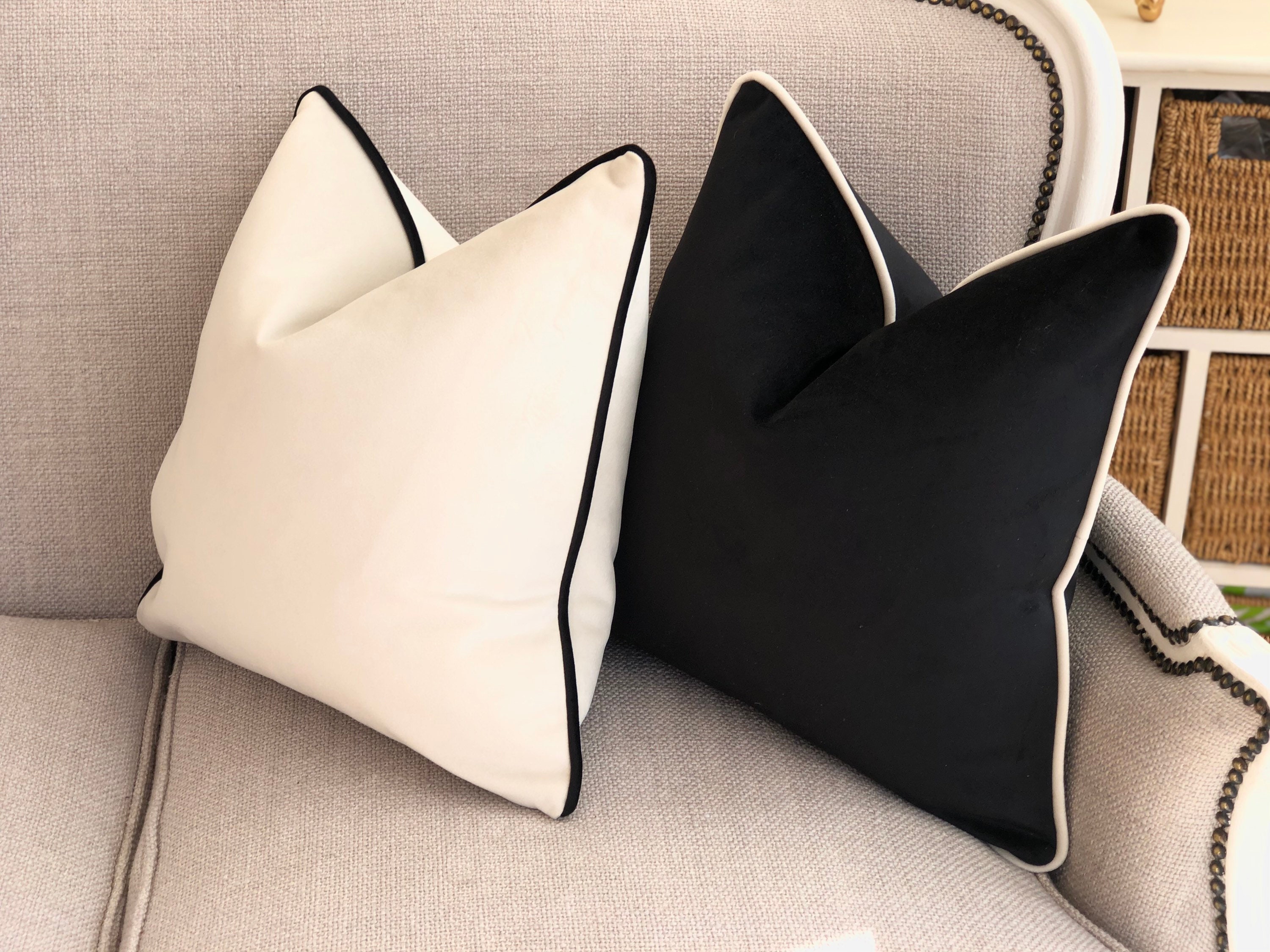 Black sofa cushions discount
