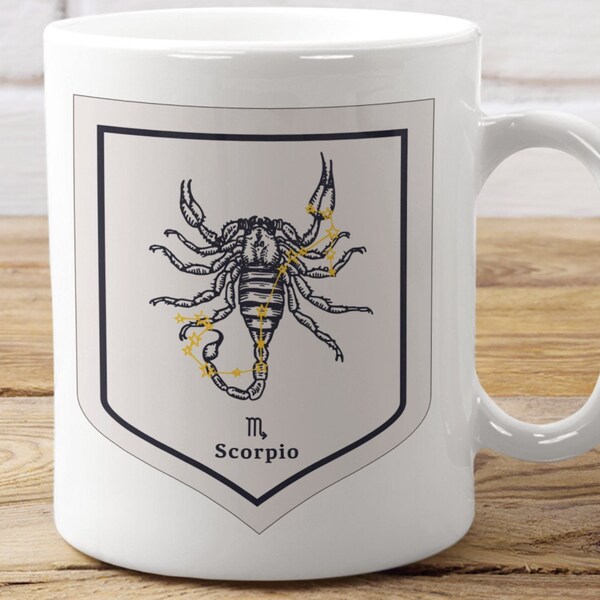 Scorpio Zodiac Astrological Sign Coffee or Tea Cup 11oz or 15 oz Ceramic Coffee Mug - Color Options-