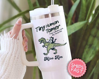 Personalized Teacher Tumbler Funny Teacher Gift Custom Name Teacher Appreciation Gift Preschool Teacher Daycare Teacher Gift 40oz Tumbler