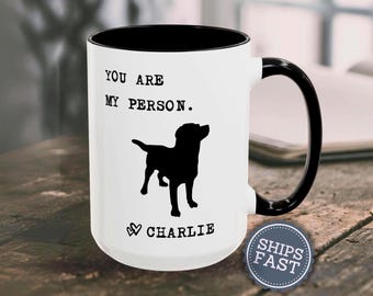 Custom Lab Dog Gift, Labrador Retriever Mug for Dog Lover Birthday Gift, Black Labrador Dog Mug for Dog Mom, Personalized Gift for Dog Lover