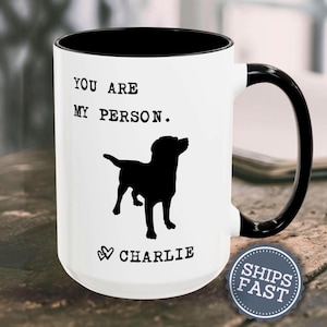 Custom Lab Dog Gift, Labrador Retriever Mug for Dog Lover Birthday Gift, Black Labrador Dog Mug for Dog Mom, Personalized Gift for Dog Lover