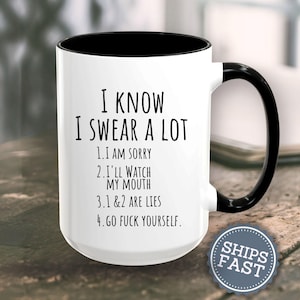 Rolig toalettmunngåva rolig kaffemugg sarkastisk mugg roliga muggar för kvinnor olämplig kaffemugg vuxen humormugg rolig svordomugg henne